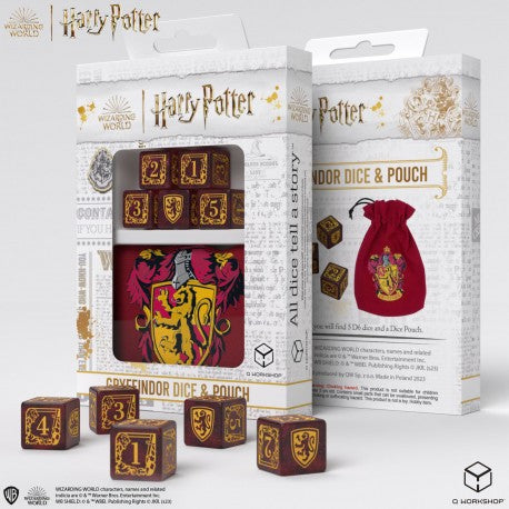 Harry Potter Dice Pack Gryffindor Dice & Pouch Set