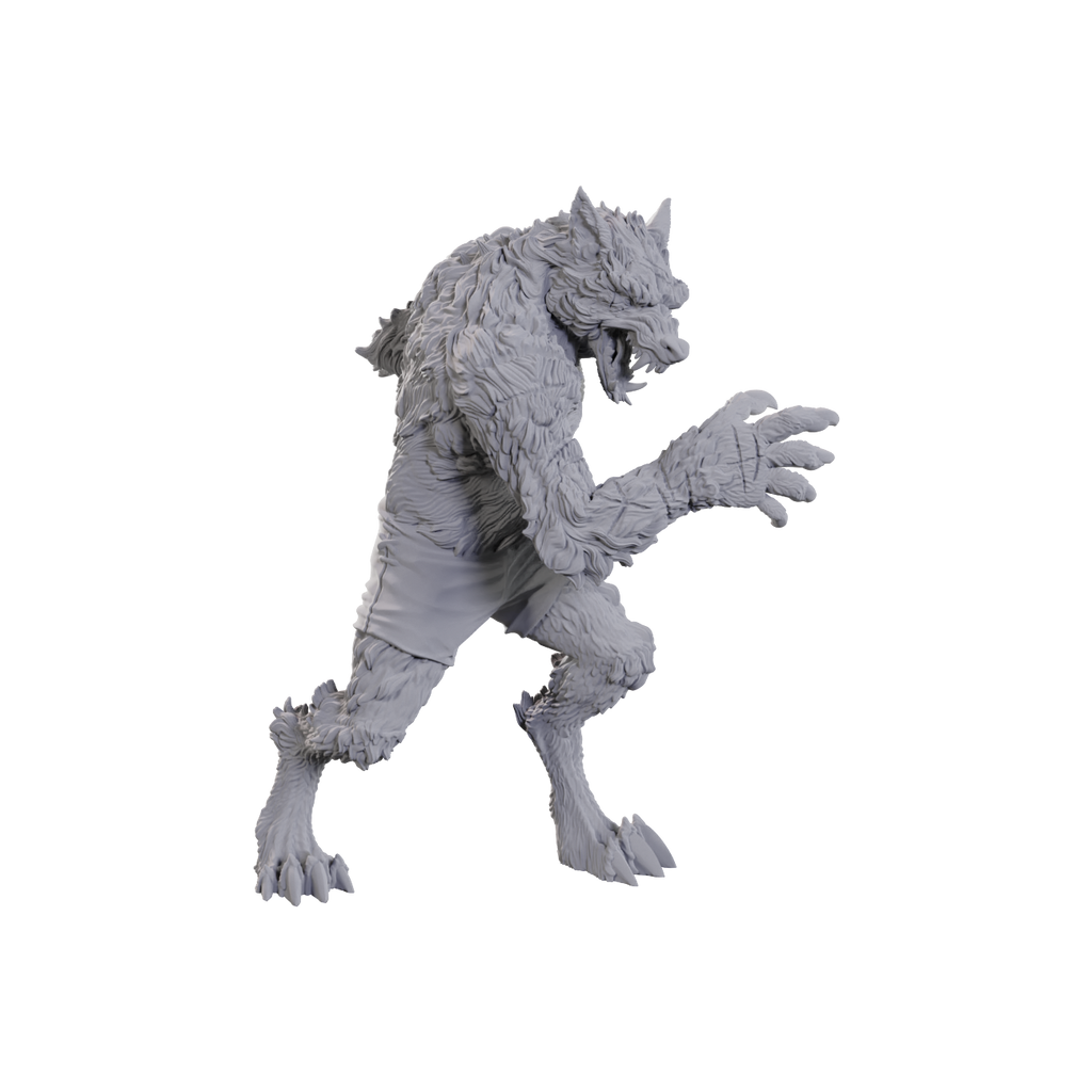 Critical Role Unpainted Miniatures: O'Pea & Werewolf