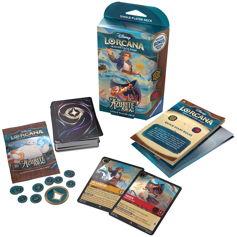 Disney Lorcana Azurite Sea Starter Deck: Amber and Ruby