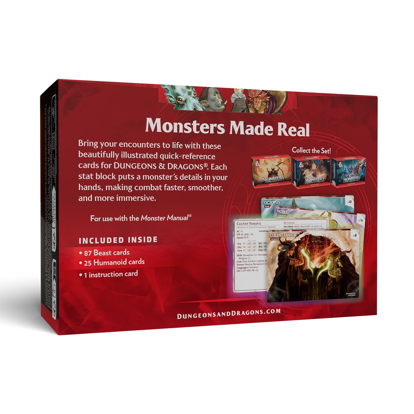 DND RPG REFERENCE CARDS MONSTERS ANIMALS AND NPCS