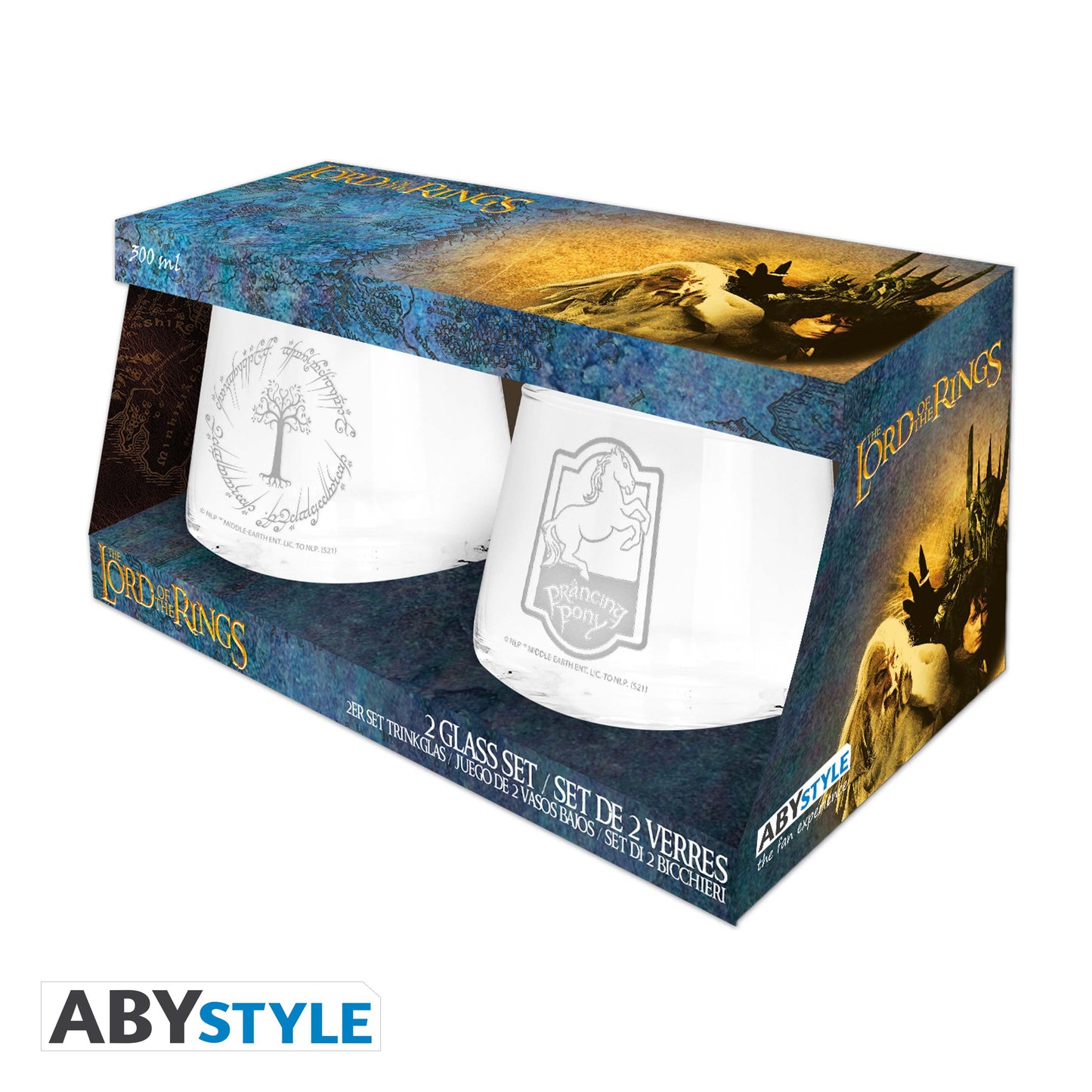Lord of the Rings: 2 Glass Set (Prancing Pony/Tree)