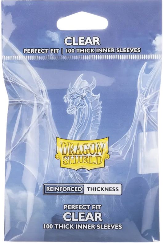 DRAGON SHIELD SLEEVES PERFECT FIT THICK INNER CLEAR 100CT