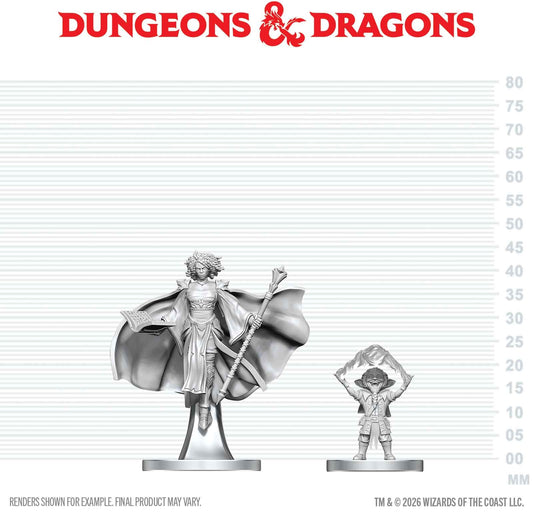 DND Unpainted Minis: Gnome Warlock & Aasimar Wizard