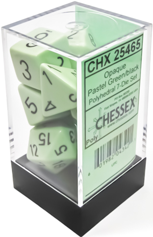 Chessex: 7-die Opaque Pastel Green