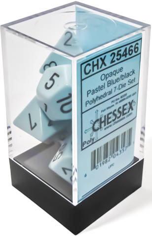 Chessex: 7-die Opaque Pastel  Blue