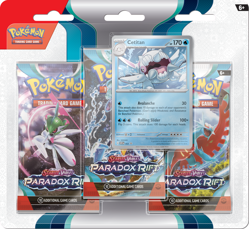 Pokémon TCG: Scarlet & Violet - Paradox Rift - Blister Pack - Three Boosters -