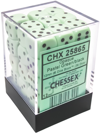 Chessex: 36 - D6 dice Opaque Pastel Green