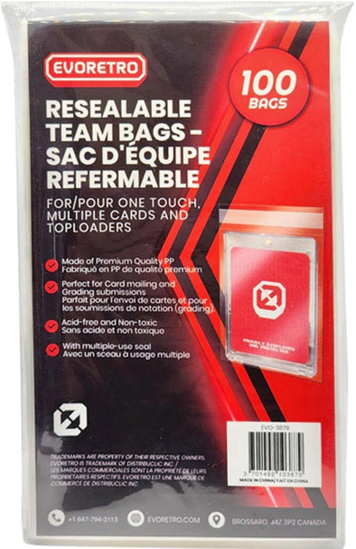 Evoretro - Resealable Team Bags Sleeves 100ct