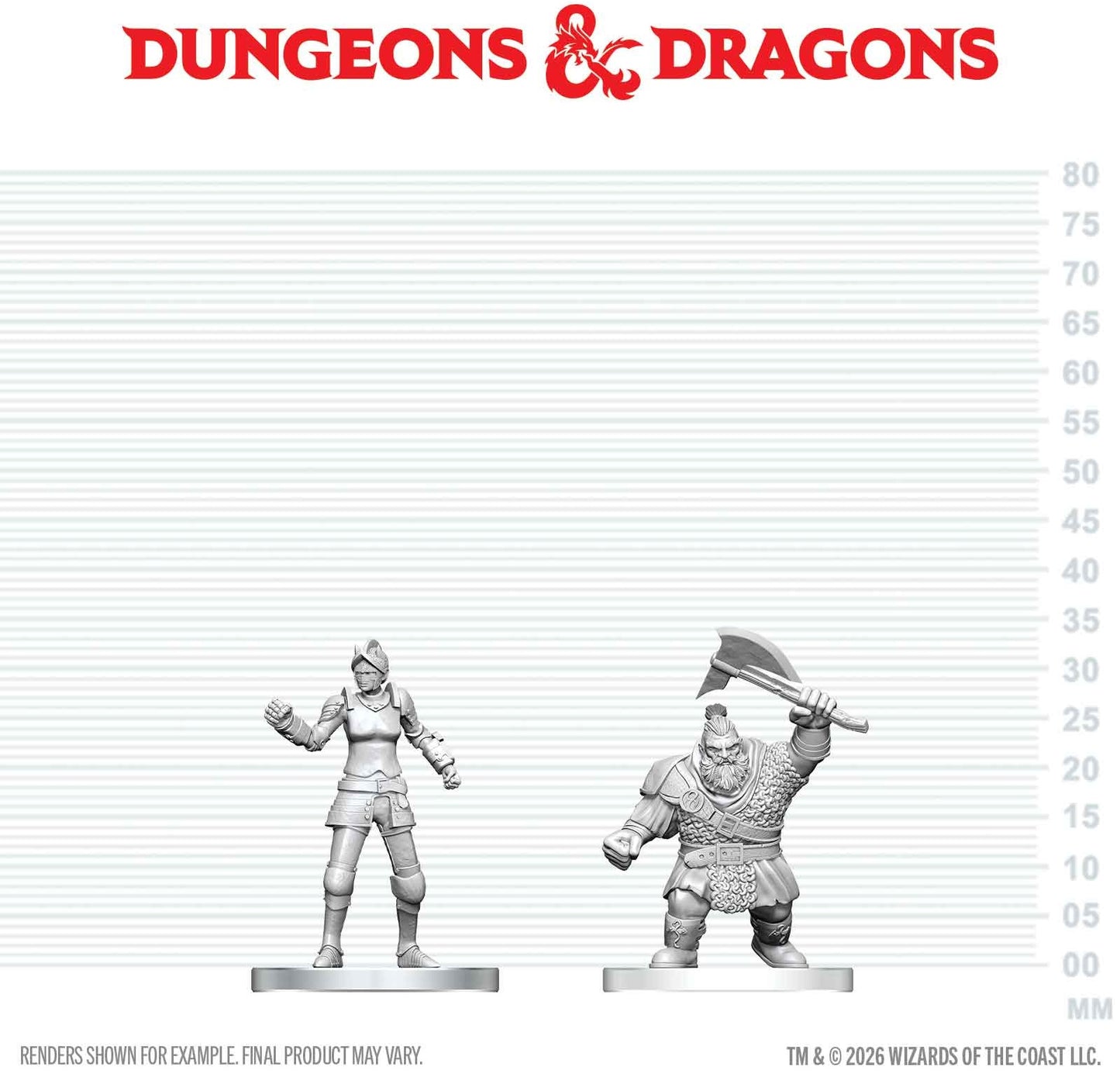 DND Unpainted Minis: Cultist of Bane & Dwarf Zhentilar Soldier