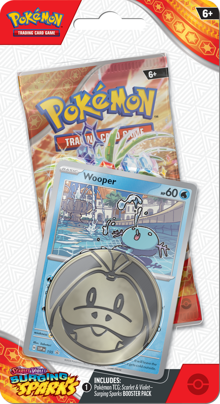 ***Pre-Order*** Pokémon TCG: Scarlet & Violet - Surging Sparks - Blister Pack - Single Booster - Wooper Promo Card