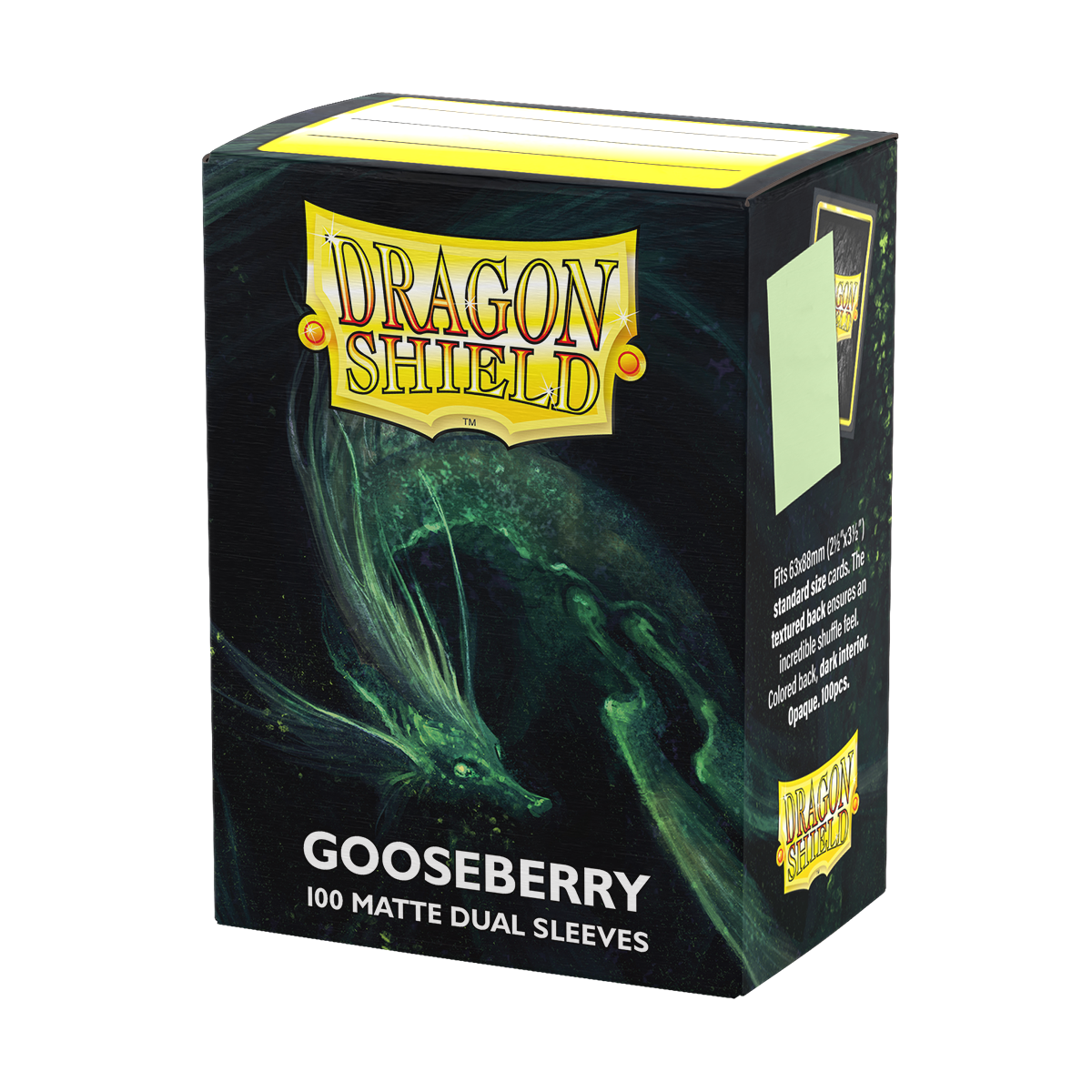 DRAGON SHIELD SLEEVES DUAL MATTE PASTELS GOOSEBERRY 100CT