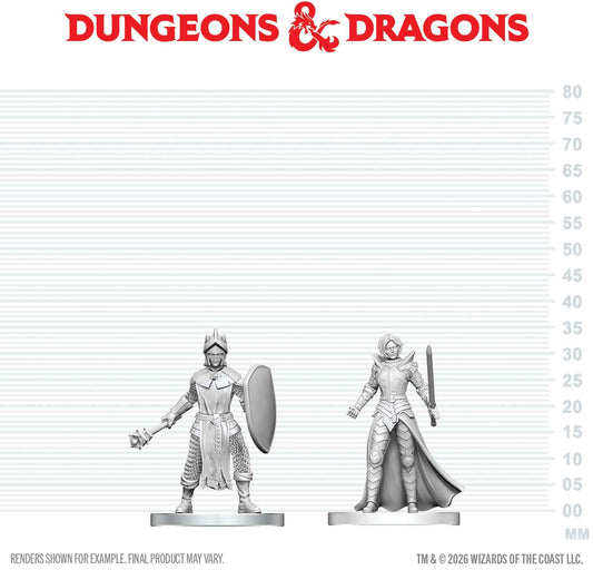 DND Unpainted Minis: Black Gauntlet & Zhentilar Paladin of Bane