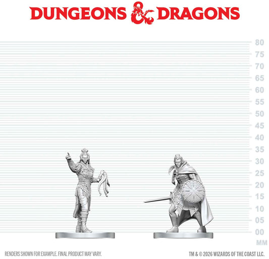 DND Unpainted Minis: Drow Elite Warrior & Drow Priestess of Lolth