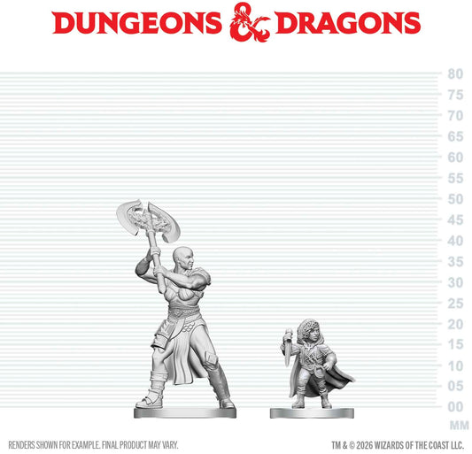 DND Unpainted Minis: Goliath Barbarian & Halfling Rogue