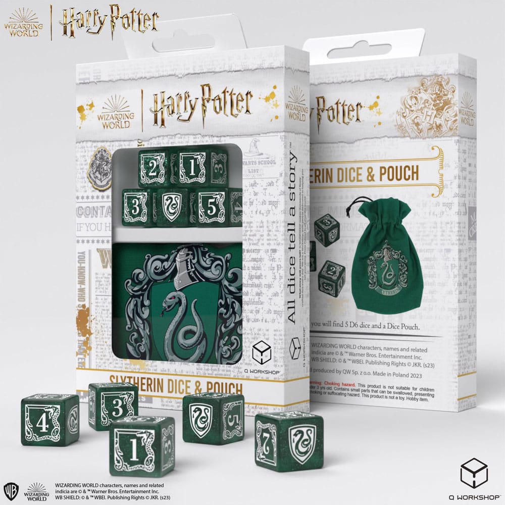 Harry Potter Dice Pack Slytherin Dice & Pouch Set