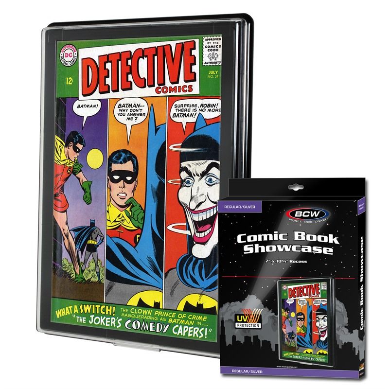Comic Book Showcase - Regular/Silver - UV protected - Comic Supplies - The Hooded Goblin
