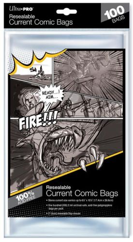 Ultra Pro Current Size Resealable Comic Bags - Comic Supplies - The Hooded Goblin