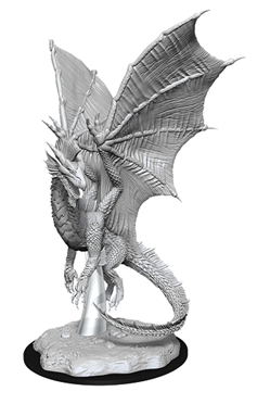 Dungeons & Dragons Nolzur’S Marvelous Miniatures: Young Silver Dragon - Roleplaying Games - The Hooded Goblin