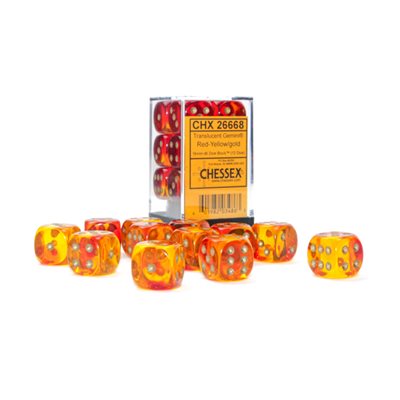 Chessex Dice Gemini Translucent: Red-Violet/Gold