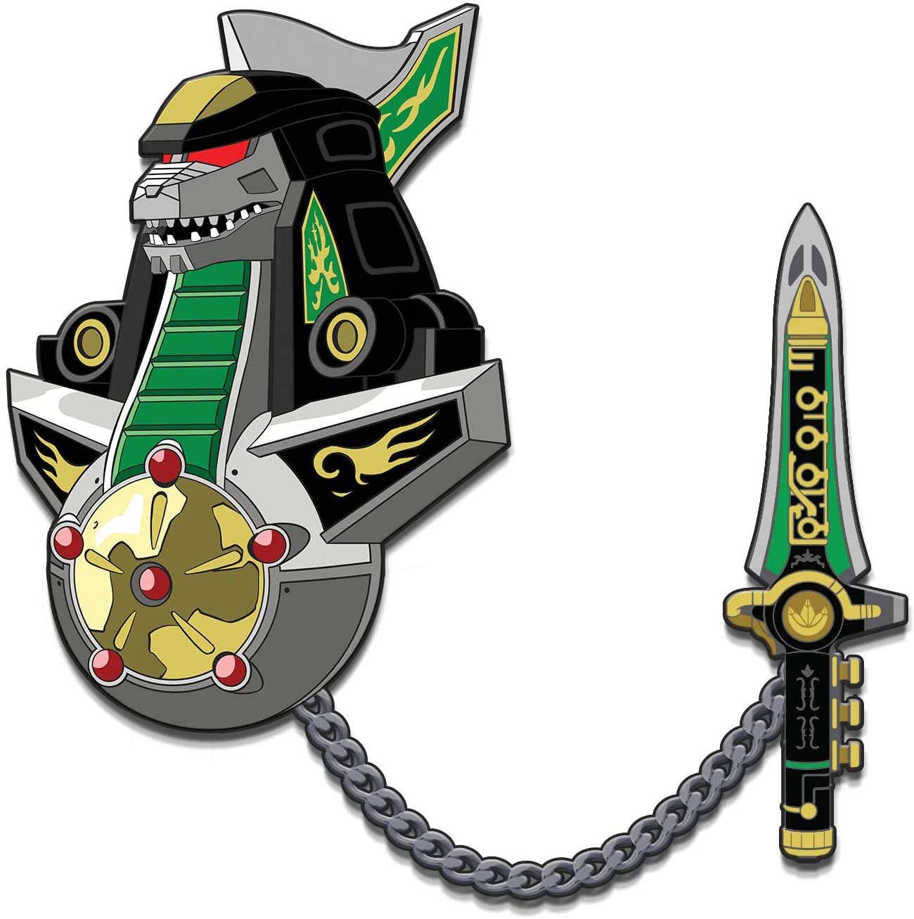 Lineage Studios Power Rangers Dragonzord Enamel Pin - Pin - The Hooded Goblin
