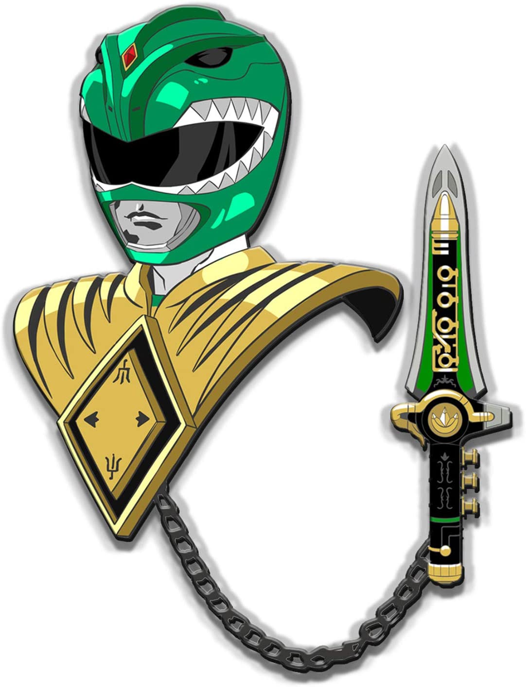 Power Rangers Green Ranger Luxory Enamel Icon Pin - Pin - The Hooded Goblin