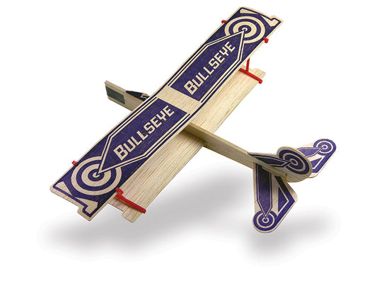 Bullseye Biplane Balsa Wood Glider
