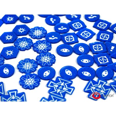 Copy of E-Raptor X-Wing Complete Tokens Set Blue - Tokens - The Hooded Goblin