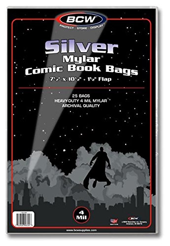 Mylar Comic Book Bags Silver - Comic Supplies - The Hooded Goblin