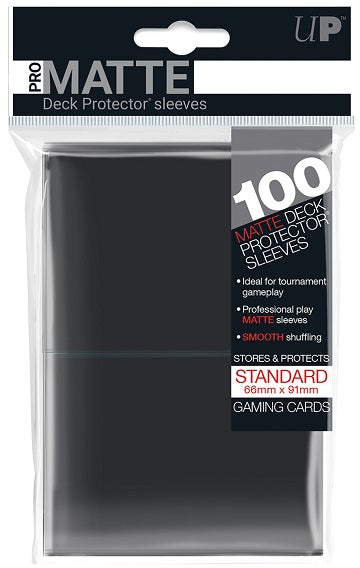 Pro Matte Deck Protector Sleeves Black - supplies - The Hooded Goblin