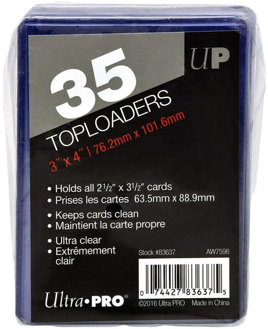 Ultra Pro Toploaders Card Protectors Ultra Clear 35-Count 3" x 4"