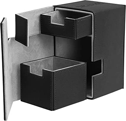 Ultimate Guard Flip N Tray Xenoskin Deck Case 100/120 Card, Black