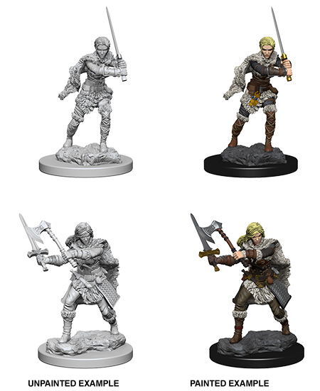 Dnd Unpainted Minis Wv 1 Human Female Barbarian - Roleplaying Games - The Hooded Goblin