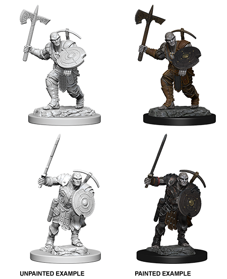 Dnd Unpainted Minis Wv 4 Earth Genasi Male Fighter - Roleplaying Games - The Hooded Goblin