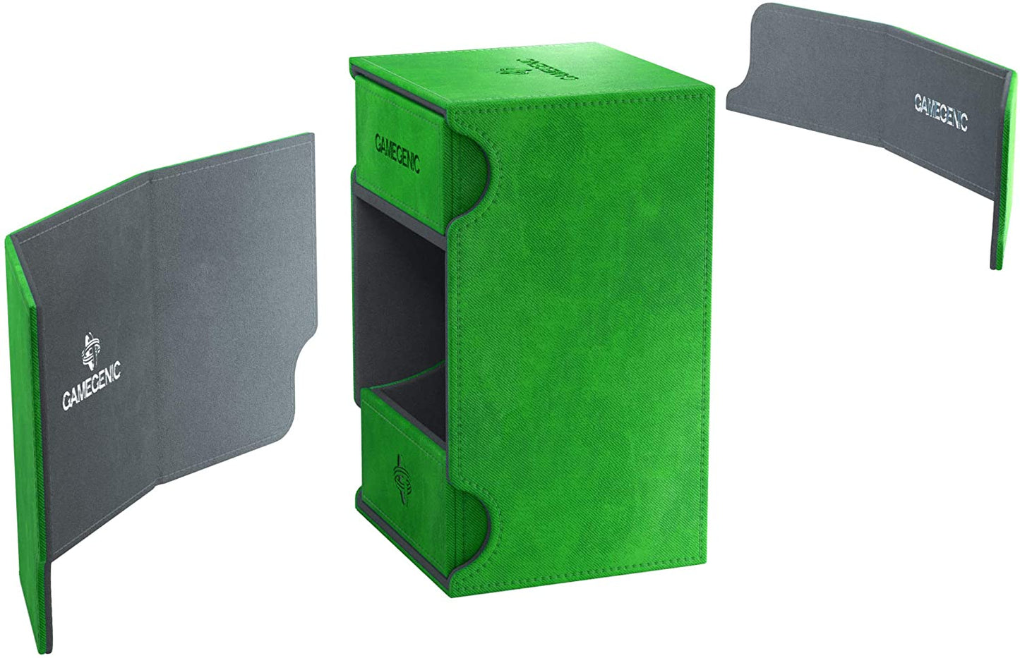 GameGenic Watchtower 100+ Card Convertible Deck Box: Green