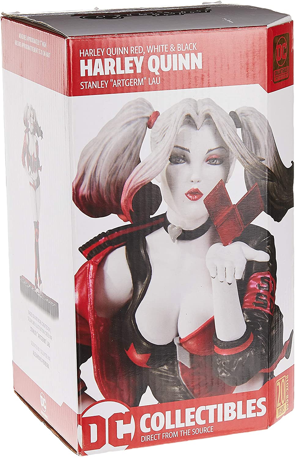 Dc Collectibles Red White & Black: Harley Quinn By Stanley Artgerm Lau Resin Statue - Statue - The Hooded Goblin
