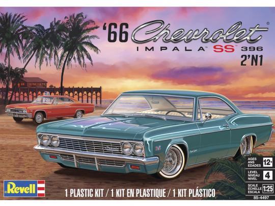 ’66 Chevy Impala SS 396 2N1 Scale: 1/25 Product number: 85-4497 - Model Kit - The Hooded Goblin
