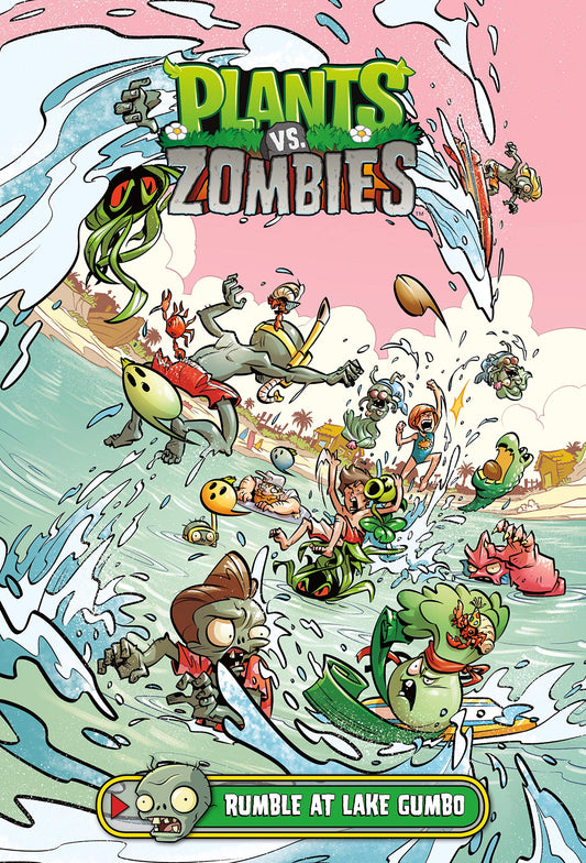 Plants Vs. Zombies Volume 10: Rumble At Lake Gumbo Hardcover – Illustrated, June 26 2018 - Graphic Novel - The Hooded Goblin