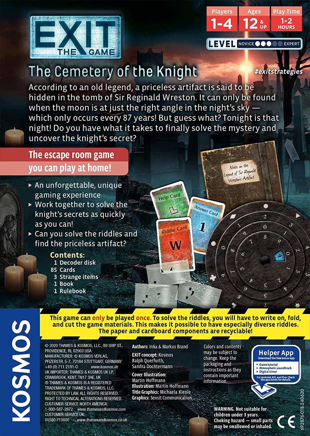 Exit: The Cemetery Of The Knight - Board Game - The Hooded Goblin