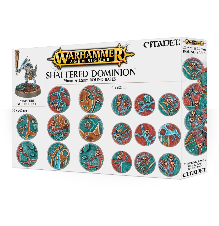 Shattered Dominion 25 & 32Mm Round Bases - Warhammer: Age of Sigmar - The Hooded Goblin