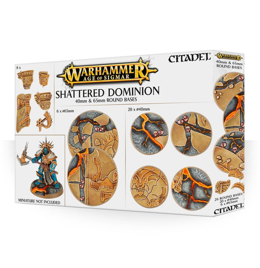 Shattered Dominion 40 & 65Mm Round Bases - Warhammer: Age of Sigmar - The Hooded Goblin