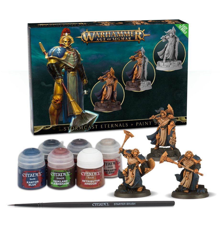 Stormcast Eternals + Paint Set - Warhammer: Age of Sigmar - The Hooded Goblin