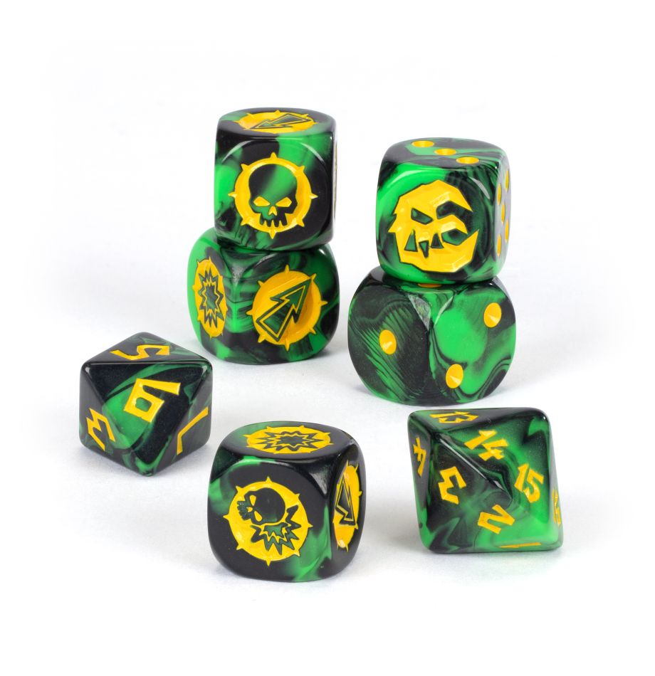 Blood Bowl: Goblin Team Dice Set – The Hooded Goblin