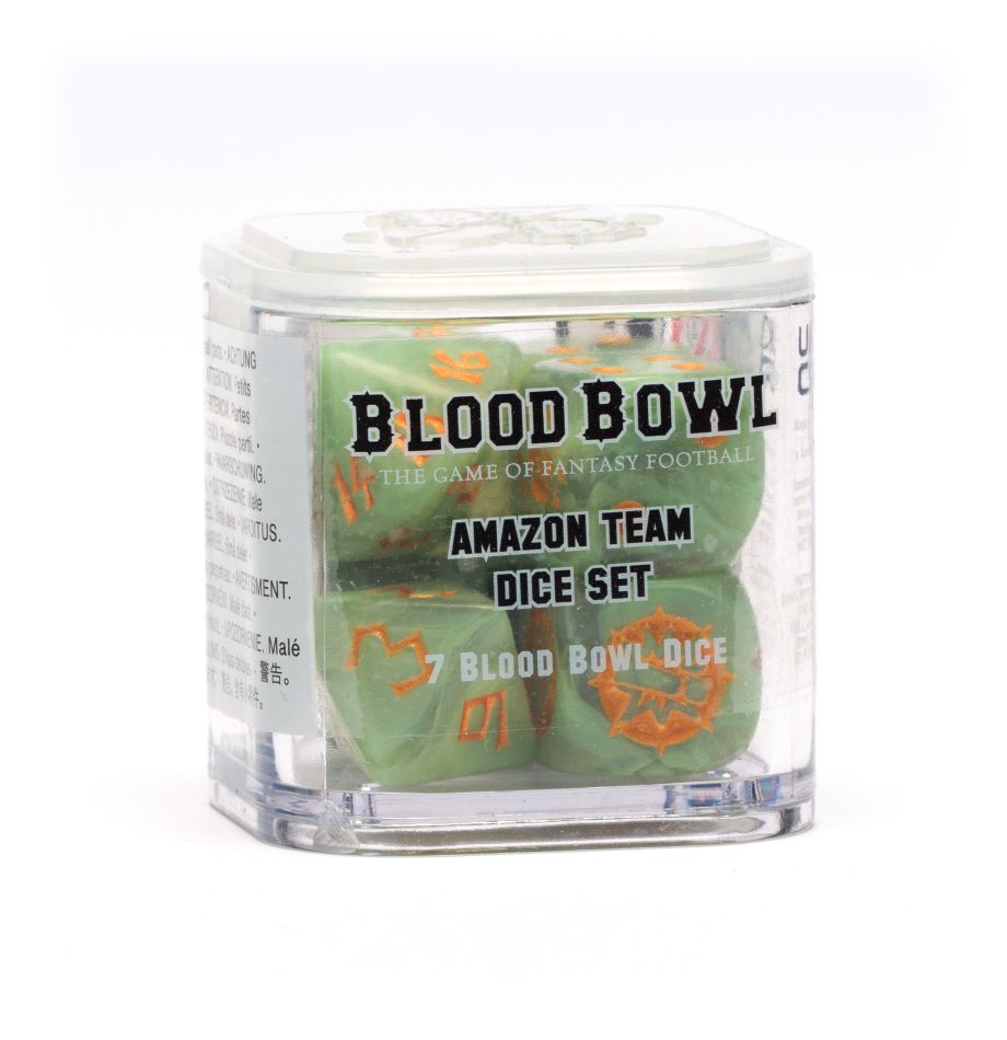 Dés Goblin Team Blood Bowl - Coffret 7 Dés Neufs Sous Blister