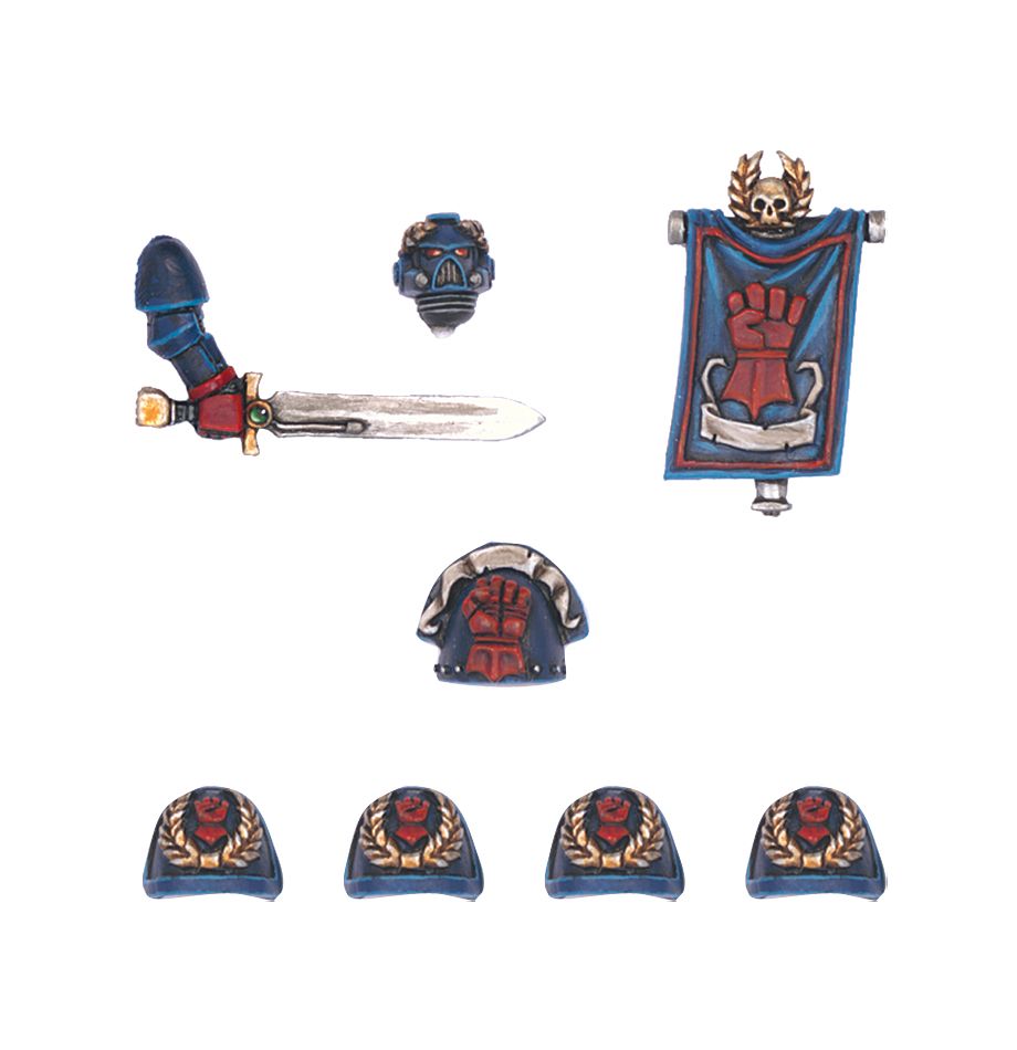 Crimson Fists Command Squad Upgrade Pack - Warhammer: 40k - The Hooded Goblin