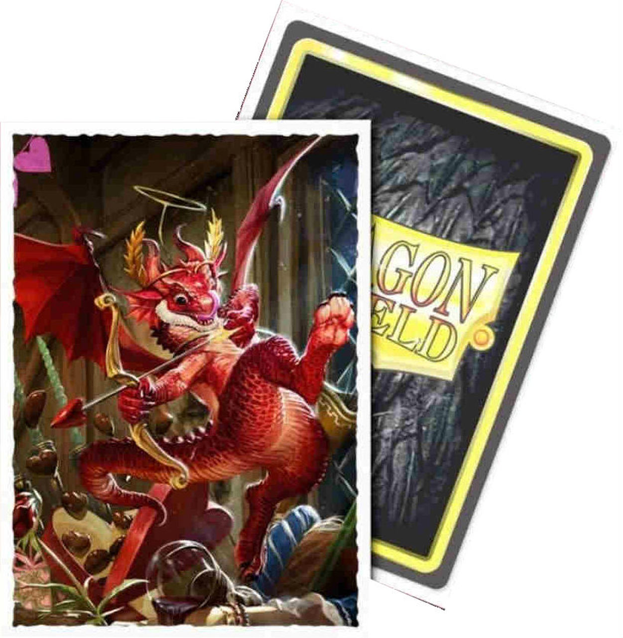 Dragon Shield Sleeves: 2020 Valentine Dragon - Art Matte - Gaming Supplies - The Hooded Goblin
