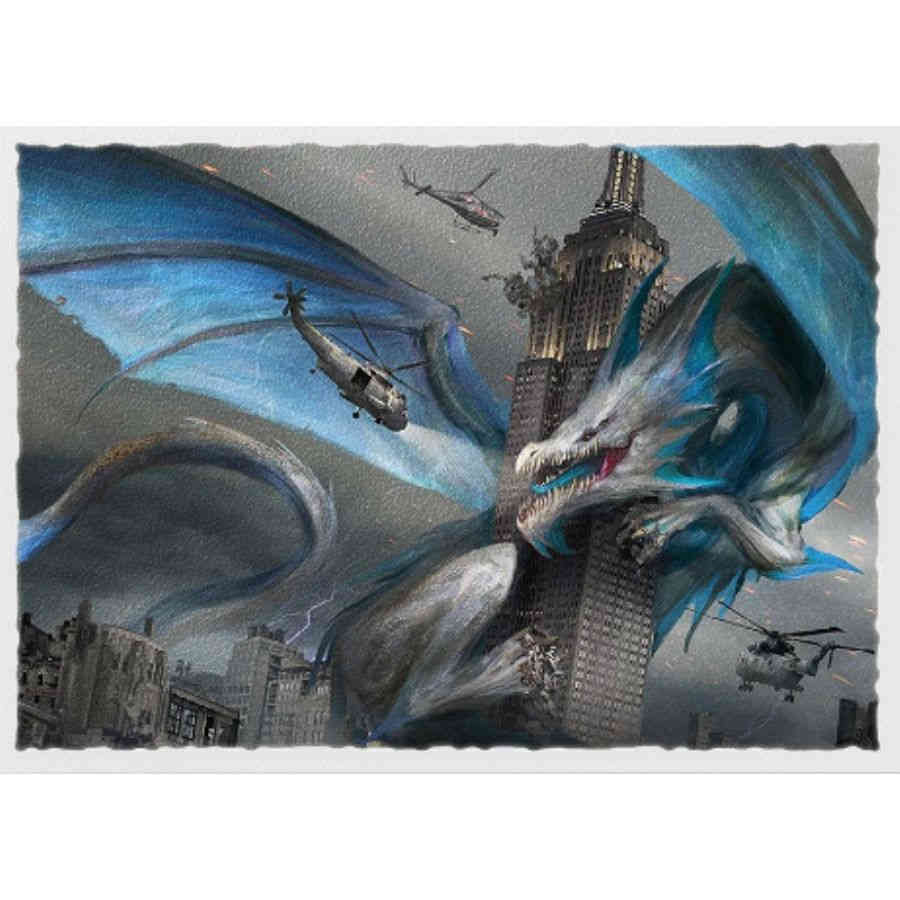 Dragon Shield Sleeves: Matte Art: Empire State Dragon - Card Supplies - The Hooded Goblin