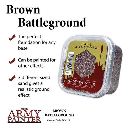 Army Painter Battlefields: Basing Brown Battleground Sand - Hobby Supplies - The Hooded Goblin
