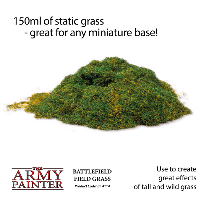 Army Painter Battlefields: Basing Static Field Grass - Hobby Supplies - The Hooded Goblin