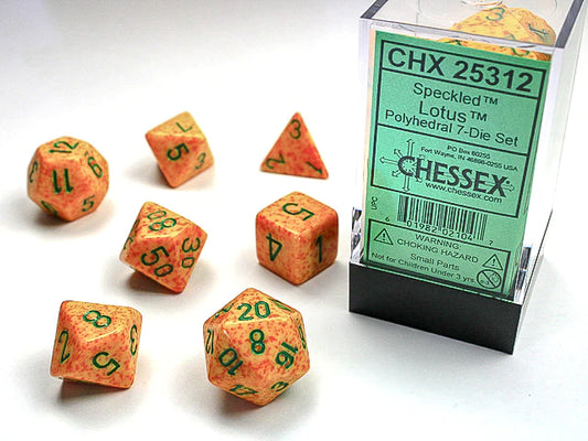 Chessex Speckled 7-Die Set Lotus