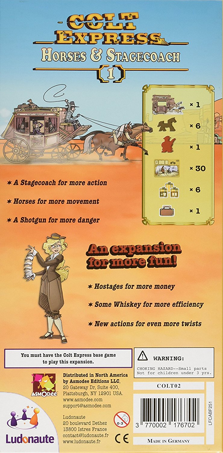 Colt Express: Horses And Stage Coach - Board Game - The Hooded Goblin